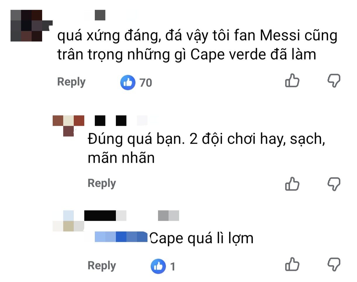 Fan Messi cũng phải nể tinh thần của Cape Verde.