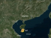 Đường đi của bão Maysak khi áp sát Vịnh Bắc Bộ