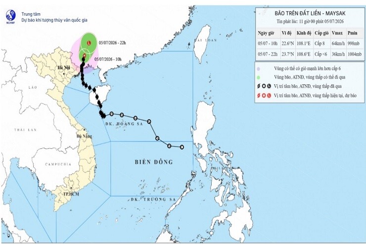 Bão số 1 di chuyển theo hướng Bắc Đông Bắc, các tỉnh chủ động ứng phó mưa lũ