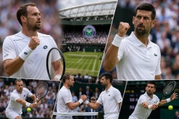 Video tennis Djokovic - Safiullin: Tie-break đỉnh cao (Wimbledon)