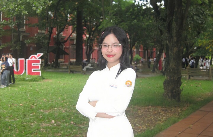 Lớp trưởng Thanh Hà hai năm liền đạt giải quốc gia môn Ngữ văn. (Ảnh: NVCC)