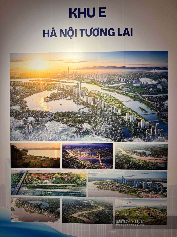 Tại triển lãm quy hoạch Hà Nội tầm nhìn 100 năm, Trục đại lộ cảnh quan sông Hồng được xác định là điểm nhấn quan trọng trong định hướng phát triển thành phố.&nbsp;Ảnh: Anh Văn