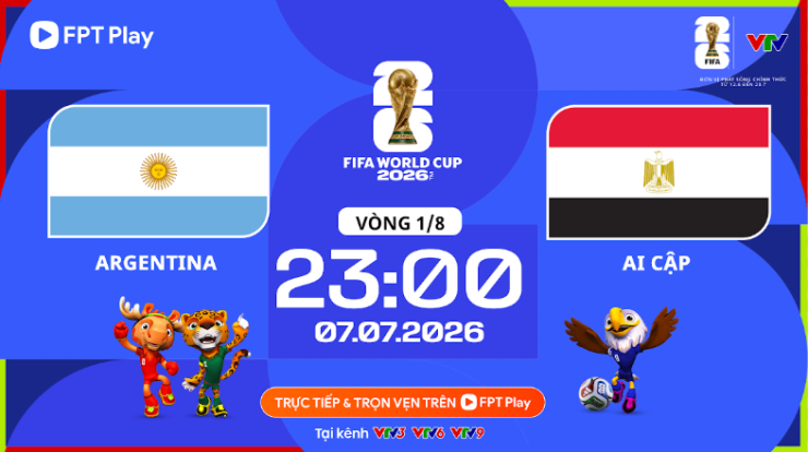 Argentina vs Ai Cập. Ảnh: FPT Play