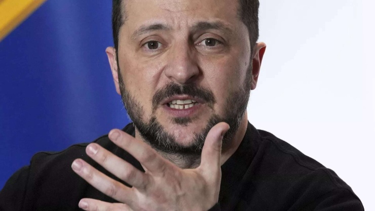 Tổng thống Ukraine Zelensky. Ảnh AP