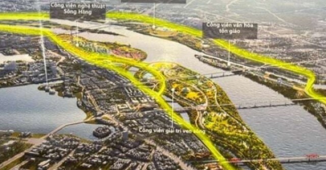 Chi tiết 80 km đại lộ, hàng nghìn ha công viên ven bờ sông Hồng trong quy hoạch Hà Nội tầm nhìn 100 năm