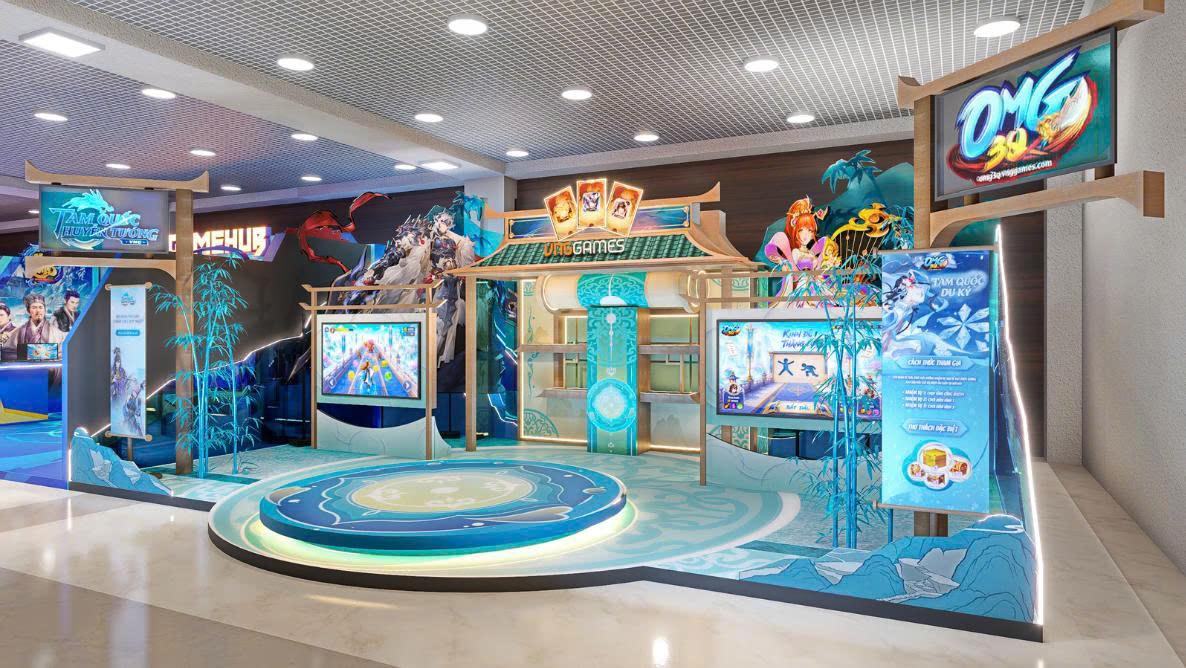 Booth của dòng Card Battle Game quy tụ OMG3Q, Tân OMG3Q, Tam Quốc Huyễn Tướng VNG