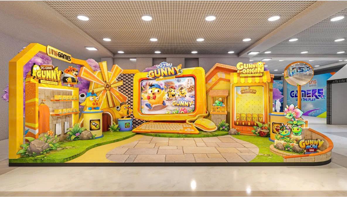 Gian hàng Vũ trụ Gunny với 3 anh em “Gà Vàng” Gunny PC, Gunny Mobi, Gunny Origins