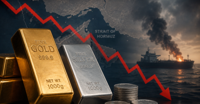 Giá vàng, bạc thế giới lao dốc do eo biển Hormuz nóng trở lại
