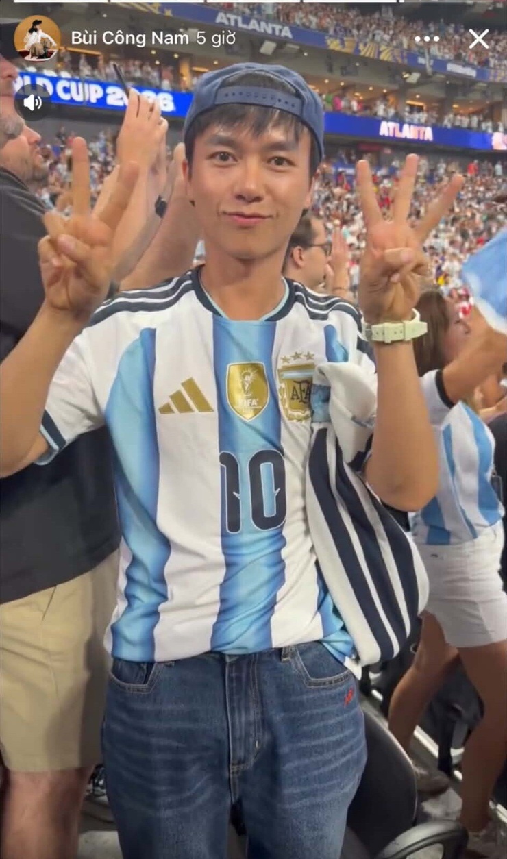 Đến Mỹ cổ vũ Messi, Bùi Công Nam nói 'cảm giác đu idol thích thật' - 1
