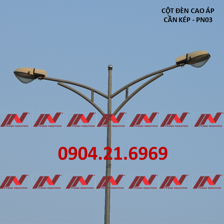 Cột đèn cao áp PN03 cần kép