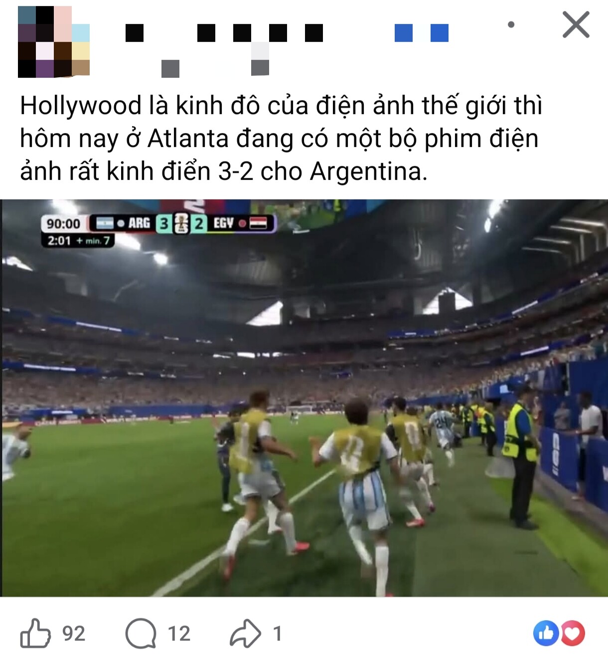 "Bộ phim điện ảnh rất kinh điển 3 - 2 cho Argentina".