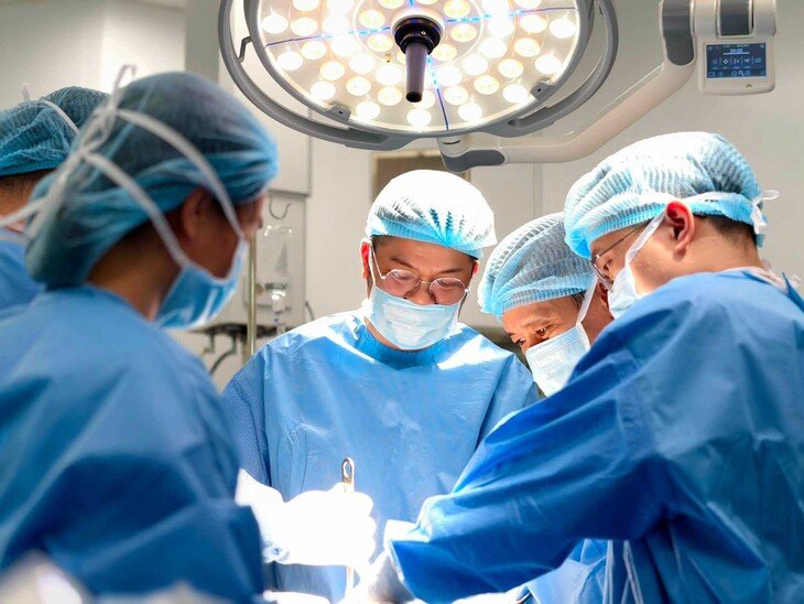 Ca mổ đầu tiên diễn ra thành công tại Bệnh viện Hữu nghị Việt Đức cơ sở Ninh Bình. Ảnh: BVCC