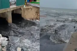 Lộ nguyên nhân dòng nước đen tràn ra bãi biển Sầm Sơn