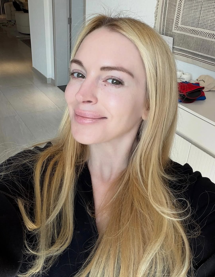 Mặt mộc của Lindsay Lohan.