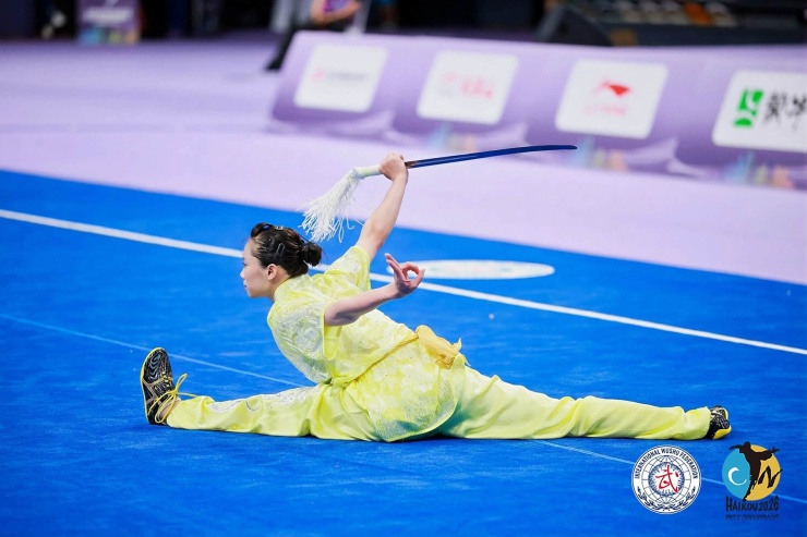 Thuý Vi là một trong những võ sĩ nhiều kinh nghiệm nhất của tuyển wushu Việt Nam.