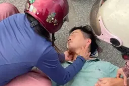 Hơn 10 phút ép tim giữa phố giành giật sự sống cho người đàn ông