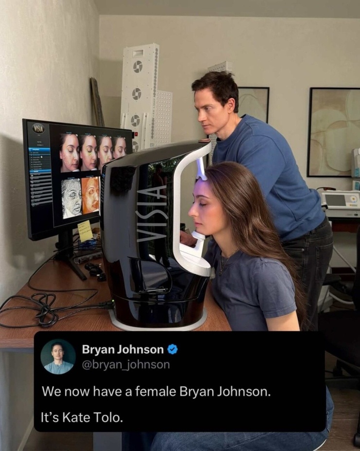 Bryan Johnson và bạn gái Kate Tolo cho biết cô sẽ trở thành "người phụ nữ được nghiên cứu kỹ lưỡng nhất trong lịch sử", thông qua dự án chi hàng triệu USD nhằm theo dõi và phân tích toàn diện từng giai đoạn của chu kỳ kinh nguyệt. Ảnh: Kate Tolo