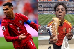 Cristiano Ronaldo tặng giày CR7 bản giới hạn cho streamer IShowSpeed khiến dân mạng ghen tị