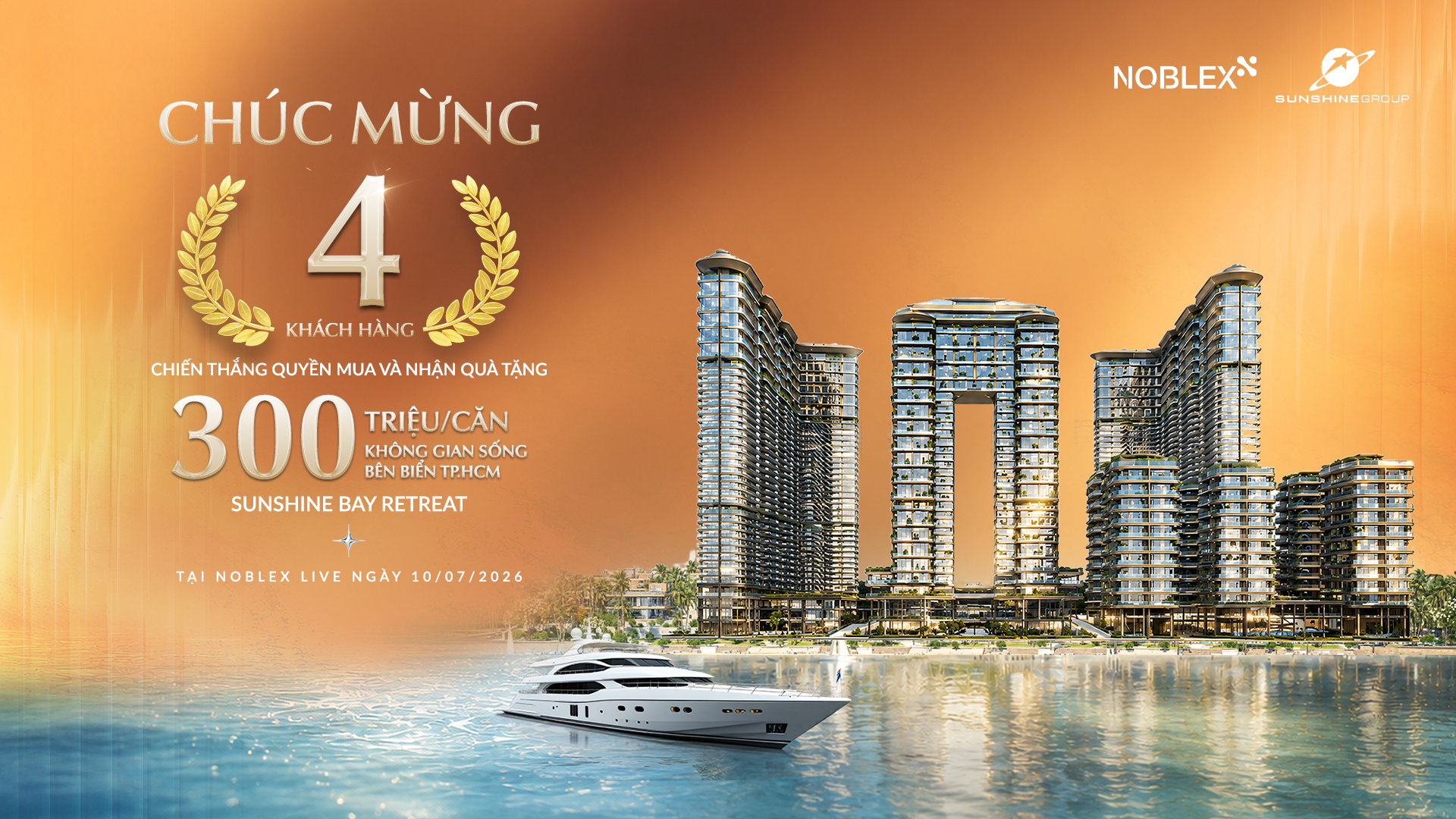 Chỉ 30 phút sau khi giỏ hàng lên sóng, khách đã giành quyền mua thành công hầu hết số căn trong giỏ hàng Sunshine Bay Retreat tại phiên NobleX Live.