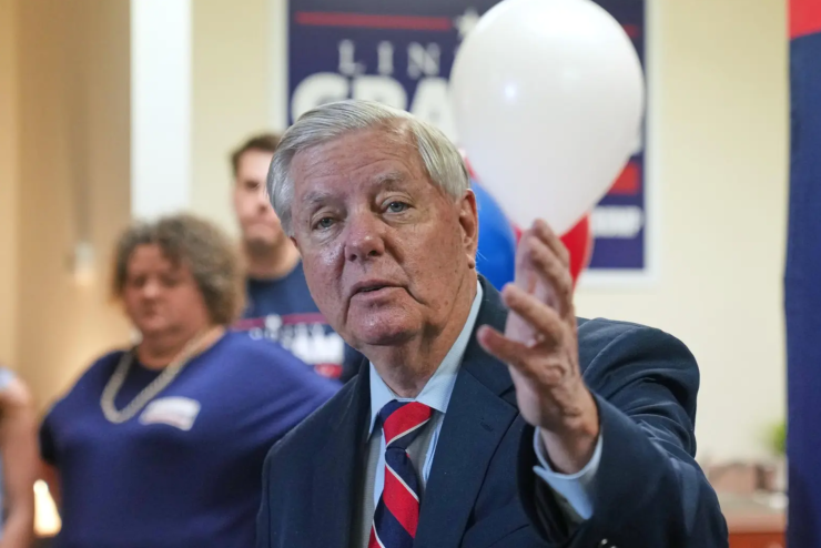 Thượng nghị sĩ Mỹ Lindsay Graham. Ảnh: AP.