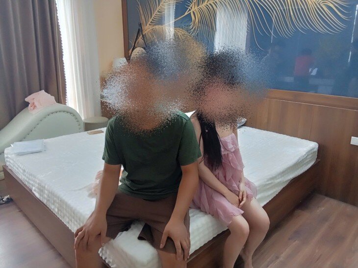 Cơ quan Công an phát hiện, bắt quả tang D.K.L và V.V.B có hành vi mua, bán dâm. Ảnh: Công an tỉnh Thái Nguyên