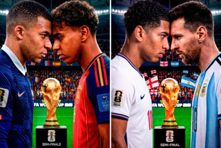 Rực lửa các cặp bán kết World Cup: 4 "ông trùm" FIFA lập lại trật tự thế giới