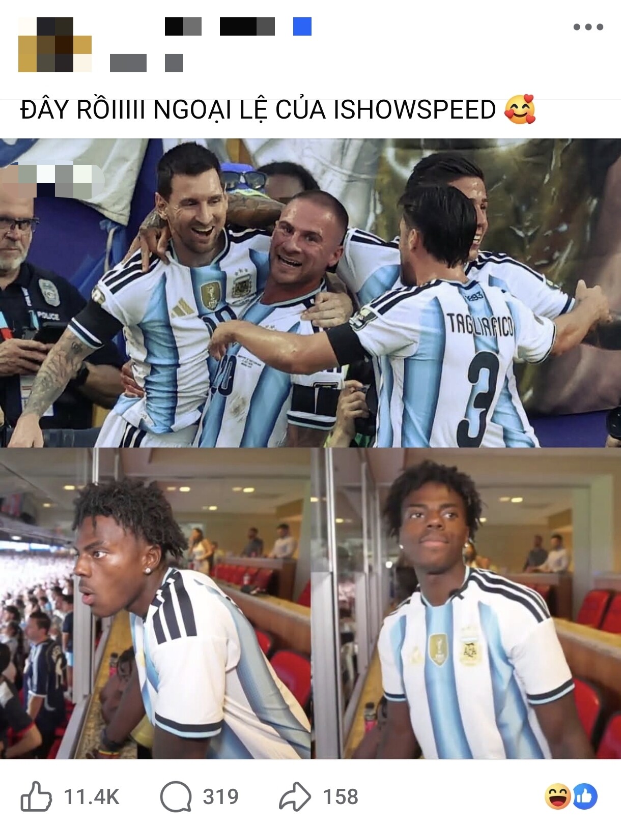 "Đây rồi, ngoại lệ của IShowSpeed".