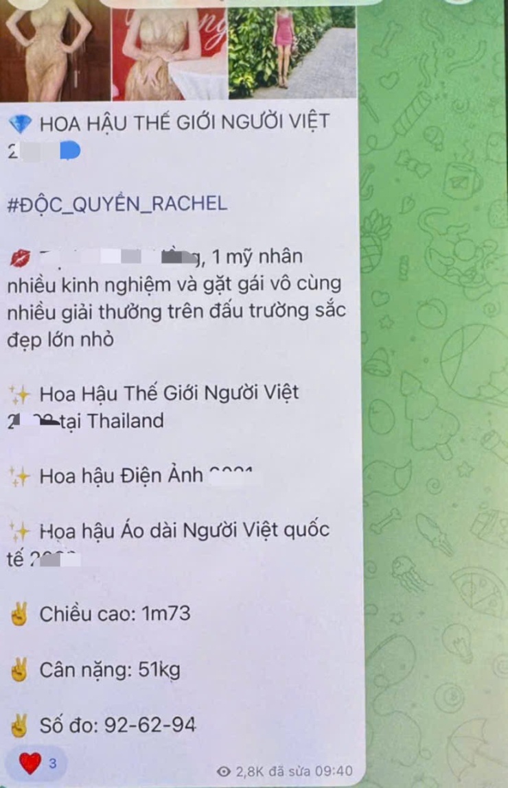 Một cô gái được giới thiệu là hoa hậu. Ảnh: CACC