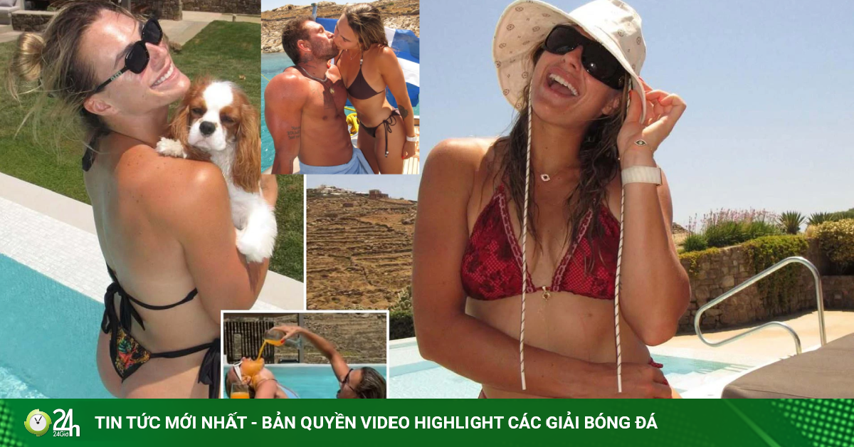 Sabalenka mặc bikini khoe dáng bốc lửa, quấn quýt bên người đàn ông cơ bắp