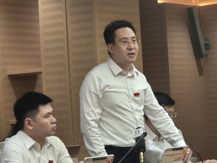 Ông Vũ Ngọc Anh, Phó Trưởng ban chuyên trách Ban Kinh tế - Ngân sách HĐND TP Hà Nội phát biểu