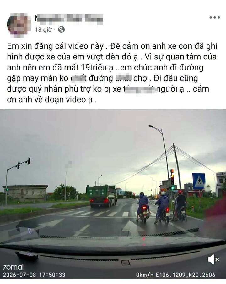 Người vi phạm giao thông đăng bài trách người báo tin vi phạm cho CSGT.