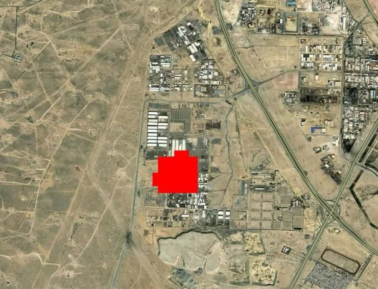 Đám cháy (màu đỏ) tại khu vực nhà kho bị UAV Iran đánh trúng ở Kuwait hôm 15/7. Đồ họa: NASA