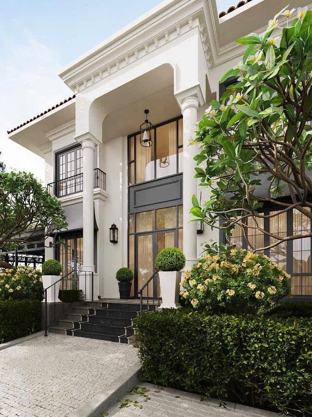 Biệt thự của hoa khôi Thu Hương nằm tại khu Cảnh Đồi, gần công viên hồ Bán Nguyệt, thuộc khu đô thị Phú Mỹ Hưng.