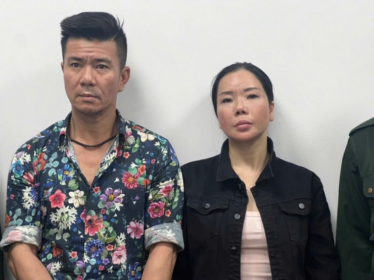 Bị can Nguyễn Thị Mai Anh và Lê Văn Đông.