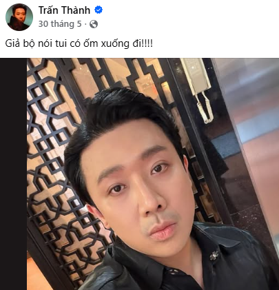 Trấn Thành luôn bận rộn với các dự án liên tục gần đây. Ảnh chụp màn hình FBNV ngày 15/7/2026