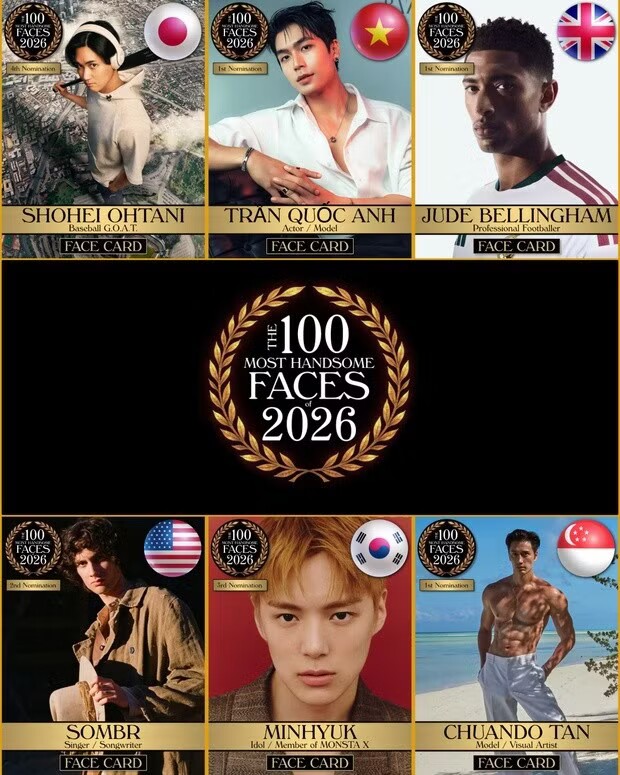 Dàn mỹ nam Việt được đề cử Top 100 gương mặt đẹp trai nhất thế giới năm 2026 - 2