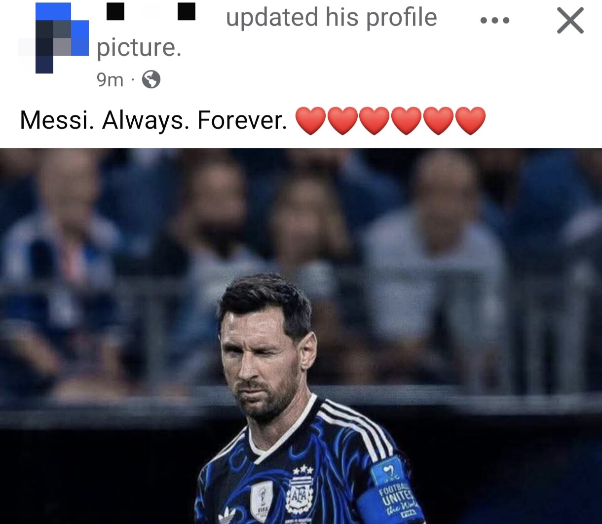 "Messi. Always. Forever".