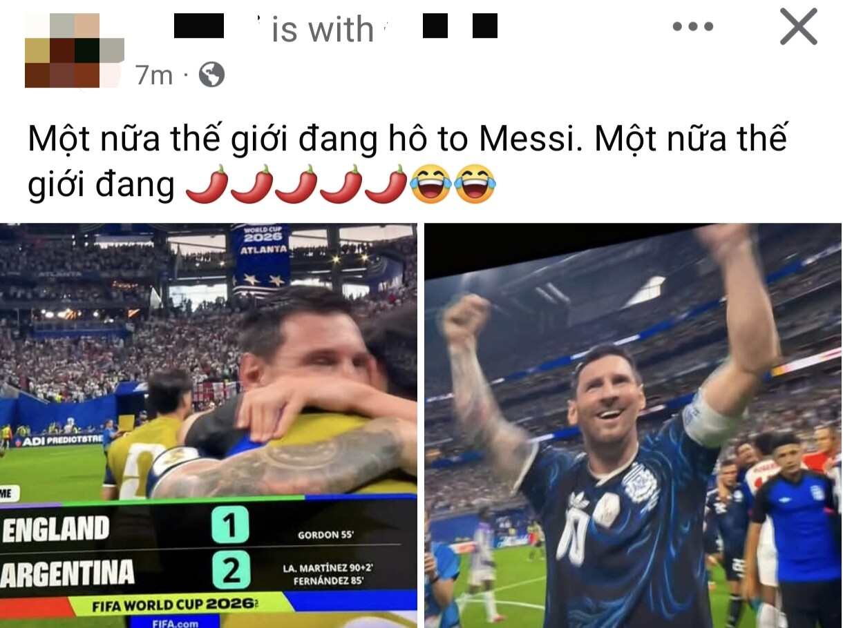 "Một nửa thế giới đang hô to Messi".