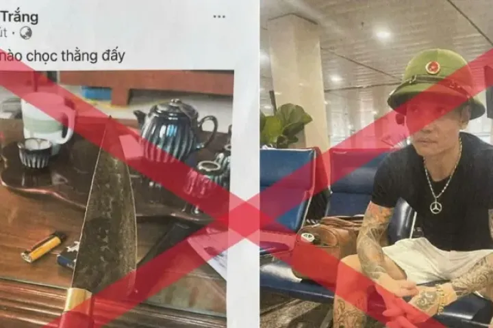 Gã 'giang hồ mạng' cầm kiếm đuổi người bật khóc khi bị cảnh sát bắt giữ