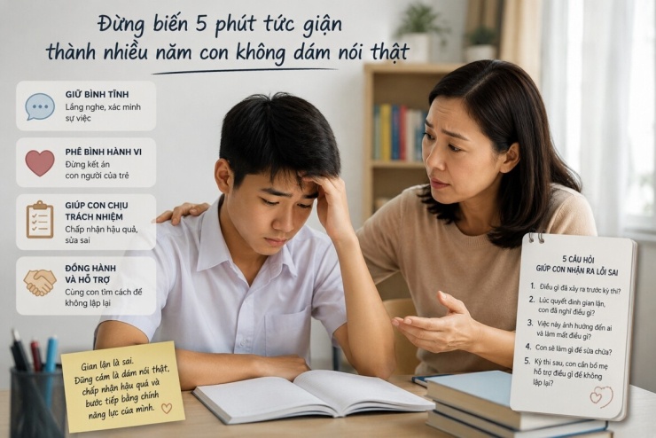 Phê bình hành vi, nhưng đừng kết án con người của trẻ (ảnh minh họa ChatGPT)