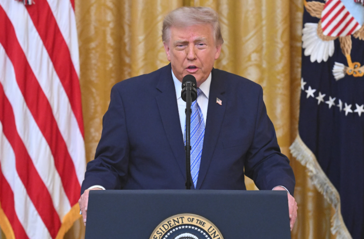 Ông Trump phát biểu ngày 16/7. Ảnh: AP.
