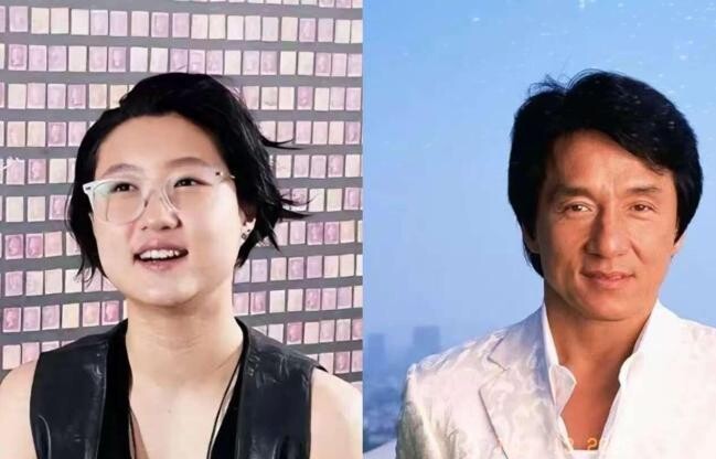 Trác Lâm và người bố không bao giờ thừa nhận cô, Thành Long. Ảnh: Weibo