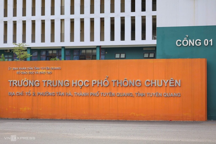 Trường THPT chuyên Tuyên Quang. Ảnh: Thanh Hằng