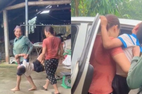 Cảnh 'khối nghỉ hè' gào khóc khi bị bê lên xe rời quê khiến dân mạng phì cười