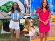 Kiều nữ điền kinh Mỹ mặc áo bó sát, cổ vũ Argentina & Messi đấu chung kết World Cup