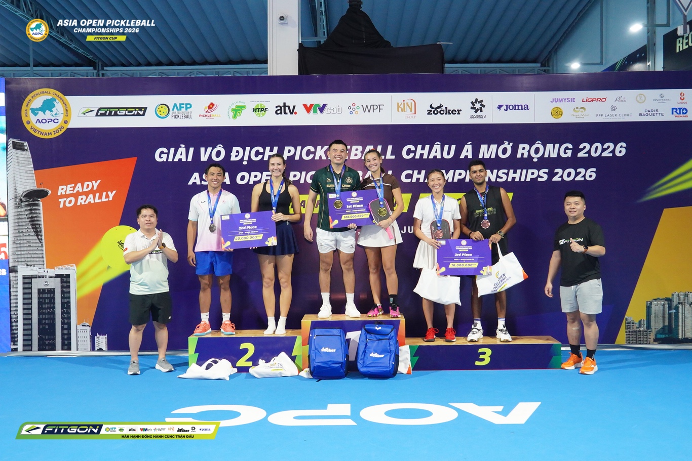 Giải Pickleball Châu Á AOPC 2026 tranh Cúp Fitgon đã chính thức khép lại, để lại nhiều ấn tượng. (Ảnh: Fitgon)