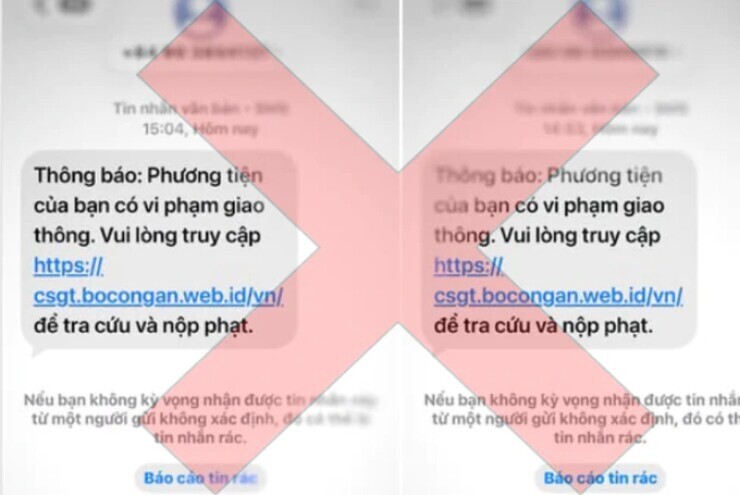 Nhận tin nhắn 'phương tiện của bạn có vi phạm giao thông', đừng vội làm điều này