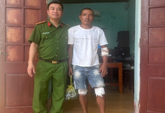 Đối tượng Nguyễn Xuân Định bị bắt giữ sau vụ việc.