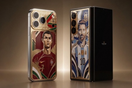 Caviar ra mắt bộ sưu tập smartphone mạ vàng tôn vinh Messi và Ronaldo