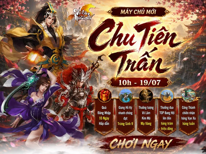 Võ Lâm Miễn Phí ra mắt máy chủ mới Chu Tiên Trấn, cơ hội đua top nhận tượng vàng Kim Mã - 3
